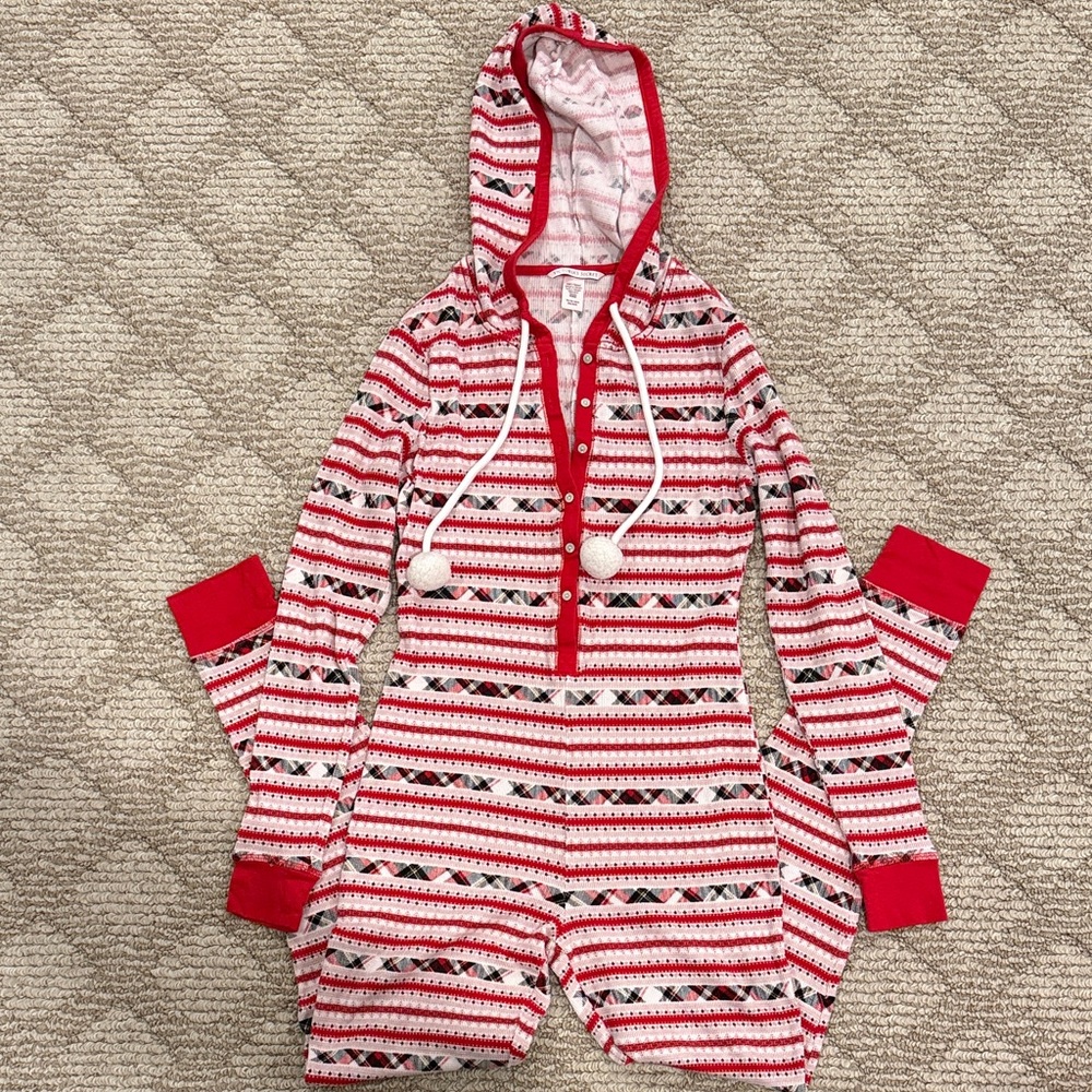 Victoria's Secret Red and White Striped Onesie